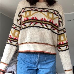 Tan light knitted sweater